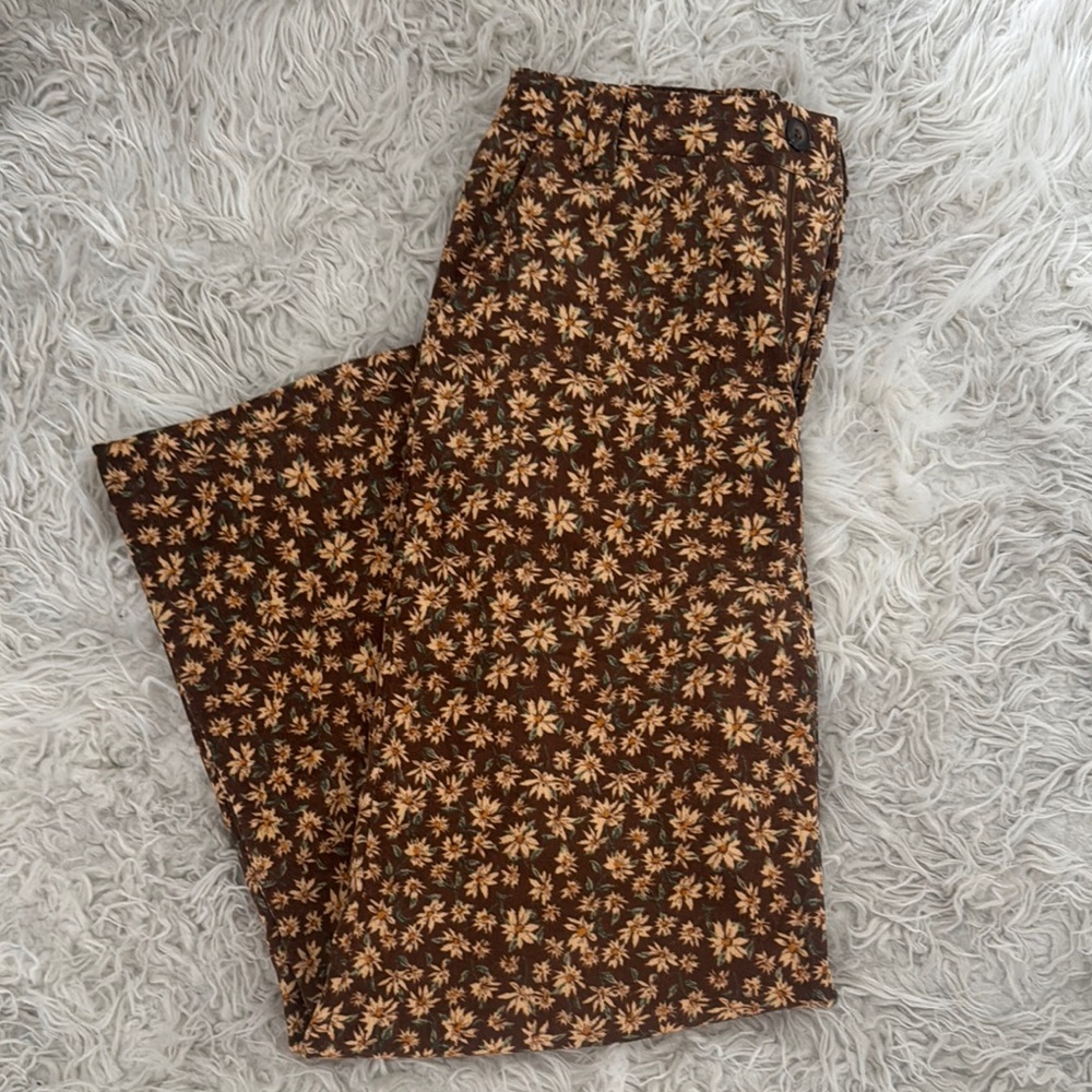 Floral Boot Cut Pants